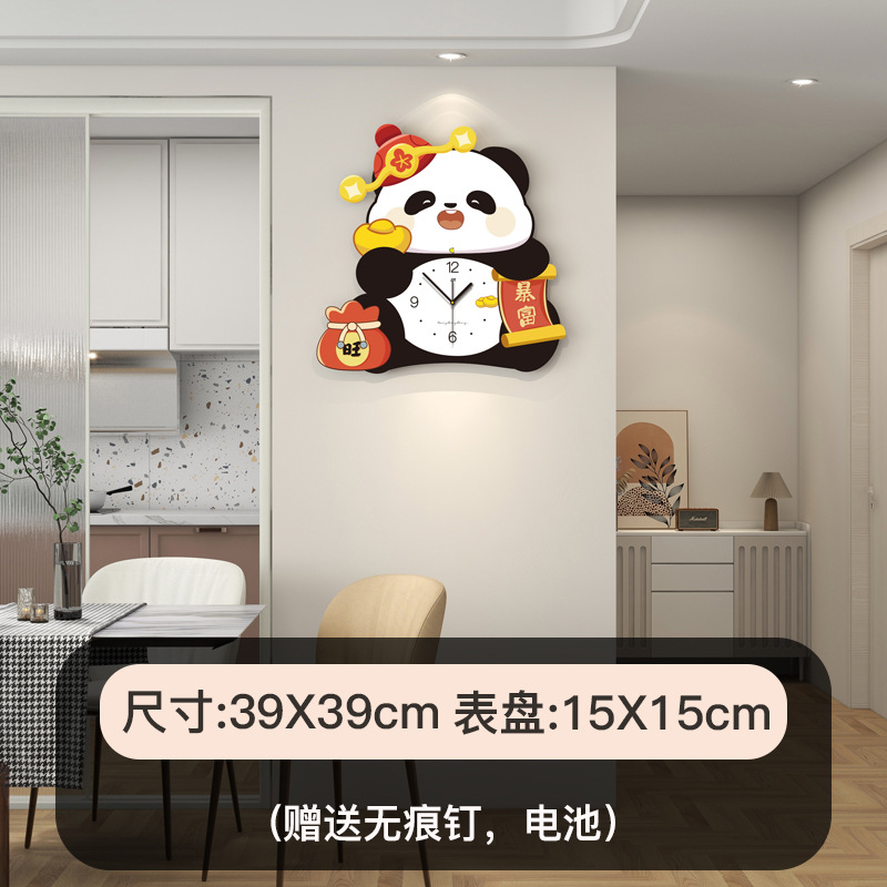 Picture of Lucky Cat Wall Clock Living Room Advanced Sense Modern Home Decoration Clock Wall Restaurant Fashion Creative Mute Clock