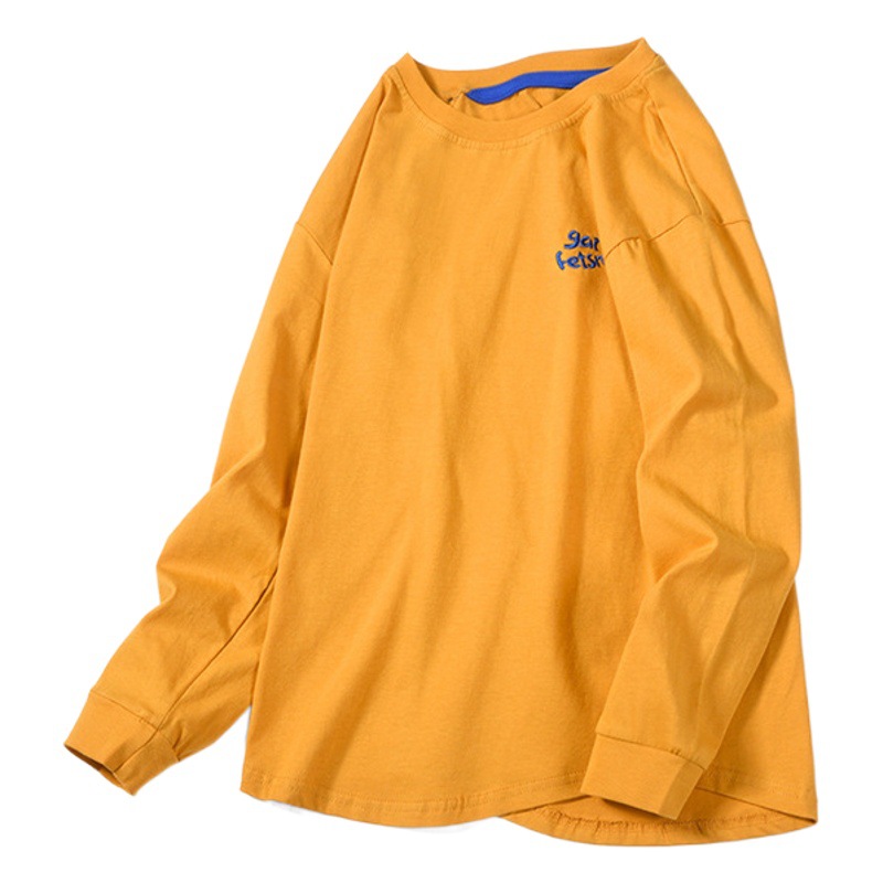 Children's clothing spring and autumn Korean new children's long sleeve wholesale large children's solid color top boys bottoming shirt long sleeve t