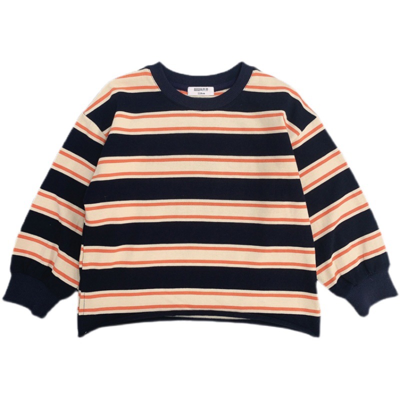 Picture of Boys' spring striped sweater 2023 new western style children's clothing boys' spring loose top fashionable sweater