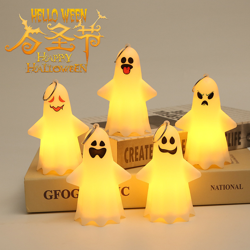 halloween Decoration Ghost Pendant Portable Small Ghost Night Light Troublemaker halloween Party Props