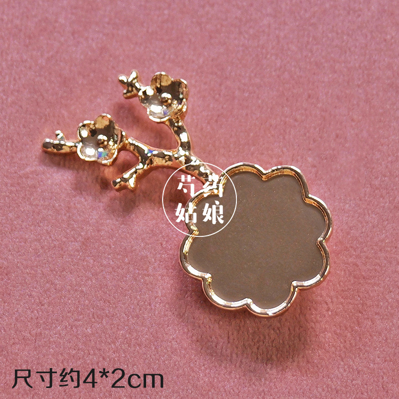 Picture of New Product Mother-Of-Pearl Brooch Jewelry/Intangible Cultural Heritage National Style Dot Green Base Embryo/National Style Holiday Event Handmade DIY Materials
