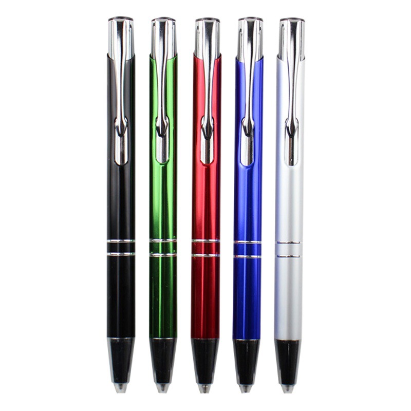 Ballpoint pen metal LED light pen color aluminum rod push advertising light pen business gifts laser LOGO spot