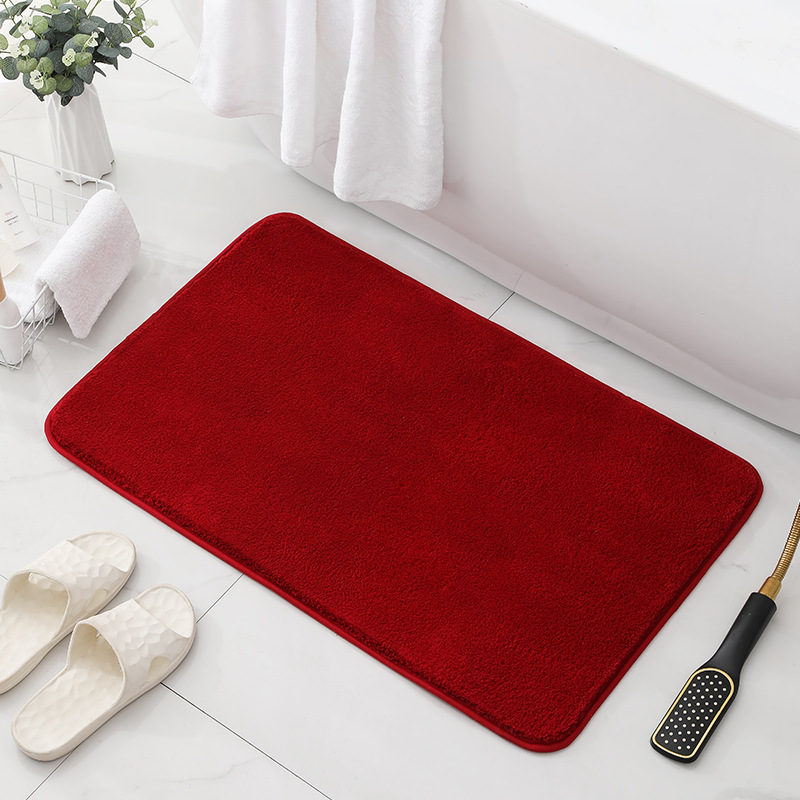 Picture of Thickened Imitation Cashmere Bathroom Toilet Bathroom Toilet Door Water-Absorbent Non-Slip Floor Mats Door Mats Home