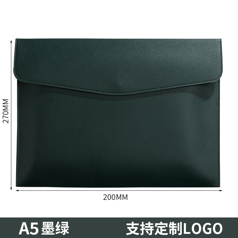 Picture of Leather File Bag Folder Contract Invoice File Bag School Office Supplies Friends Gift A4 Storage Bag Factory