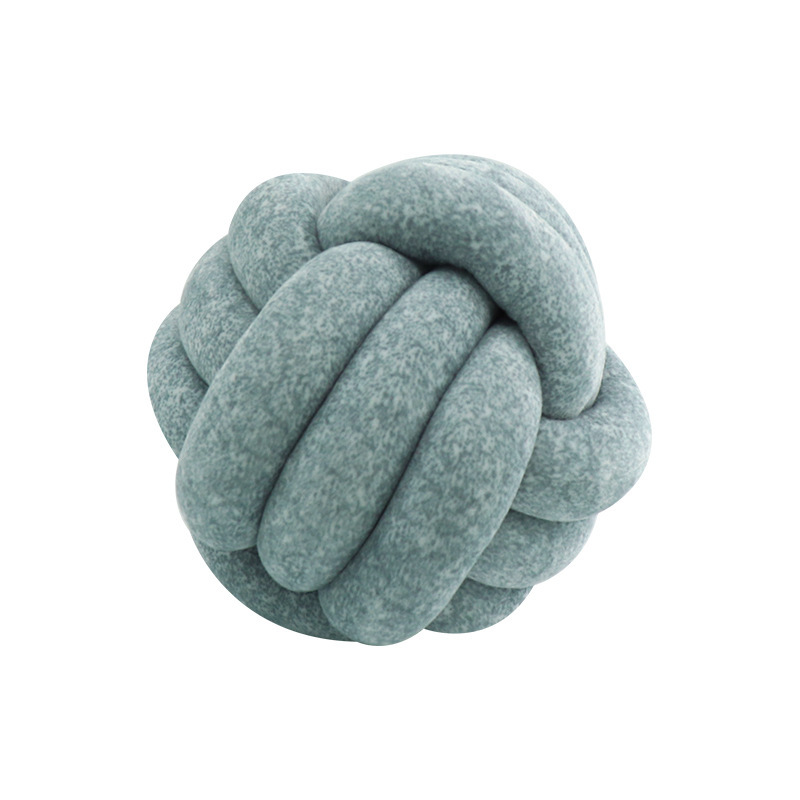 Picture of Ins Popular Three-Strand Rope Knotted Round Ball Home Fabric Creative Hand-Woven Decorative Pillow Cushion Lumbar Cushion