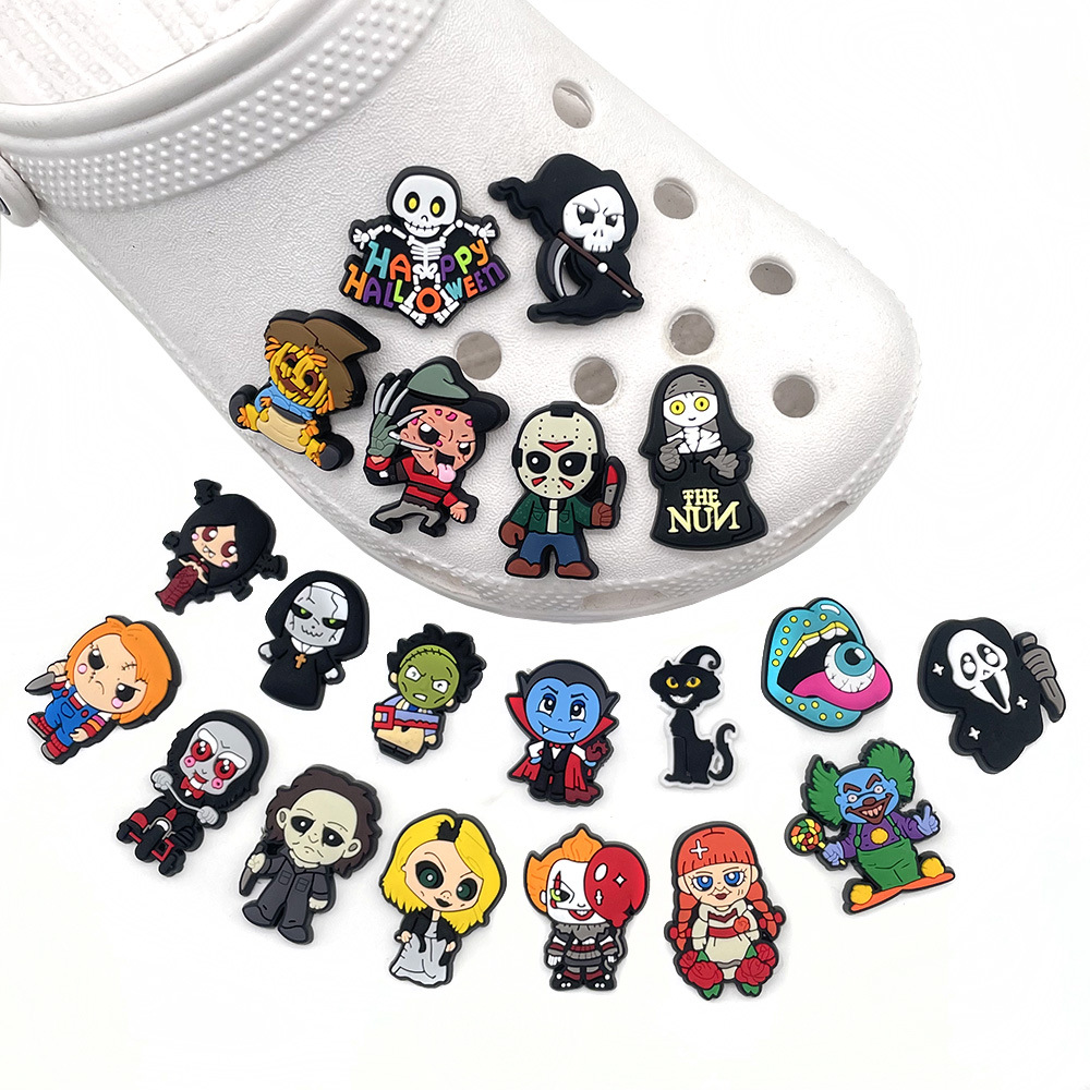 Picture of 20 suit Cartoon Halloween Series Hole Shoes Shoe Flower Decorative Buckle Personality DIY Garden Shoe Buckle Accessories