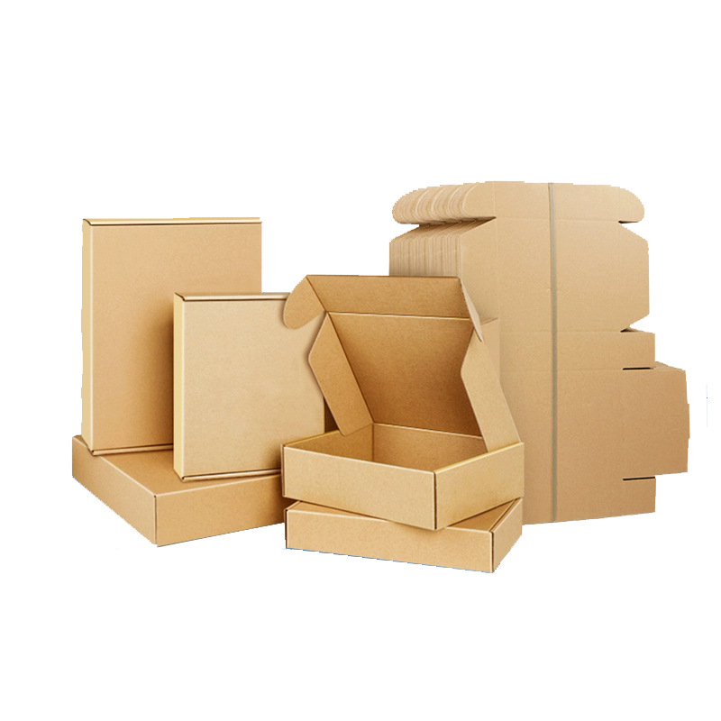 Picture of Flying machine box in stock wholesale t2t4 clothing underwear express carton tempered film mobile phone case packaging box kraft paper box