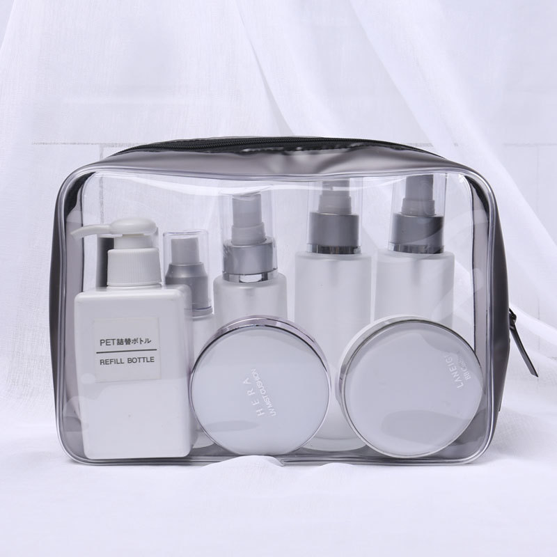 Picture of Transparent Cosmetic Bag Pvc Voltage Waterproof Travel Storage Bag Large Capacity Toiletry Pvc Bag Stereo Cosmetic Bag