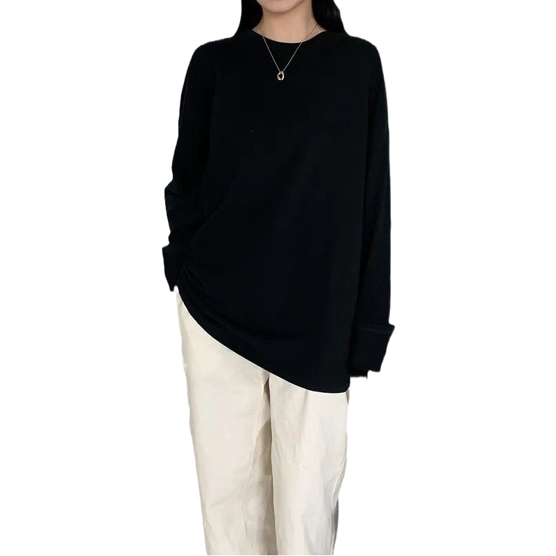 Super Soft Waxy Double-Sided Velvet White Base Shirt Women's Autumn and Winter Korean Style New Warm Loose Inside and Outside Top Women's Fashionable