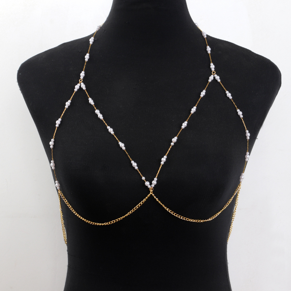 Picture of Chest Chain Jewelry Pure Desire Internet Celebrant Same Style High-end Fashion All-match Sexy Flash Diamond Pendant Body Chain Necklace