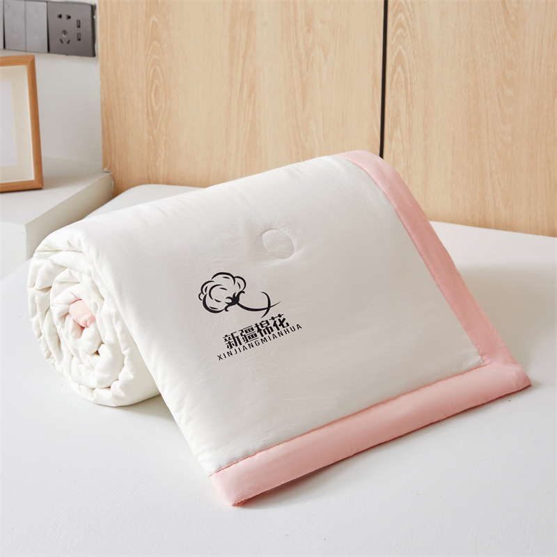 Picture of Class A Maternal and Infant Grade Non-printed Summer Quilt Xinjiang Cotton Air-conditioning Quilt Core Machine Washable Summer Cool Quilt Summer Thin Quilt