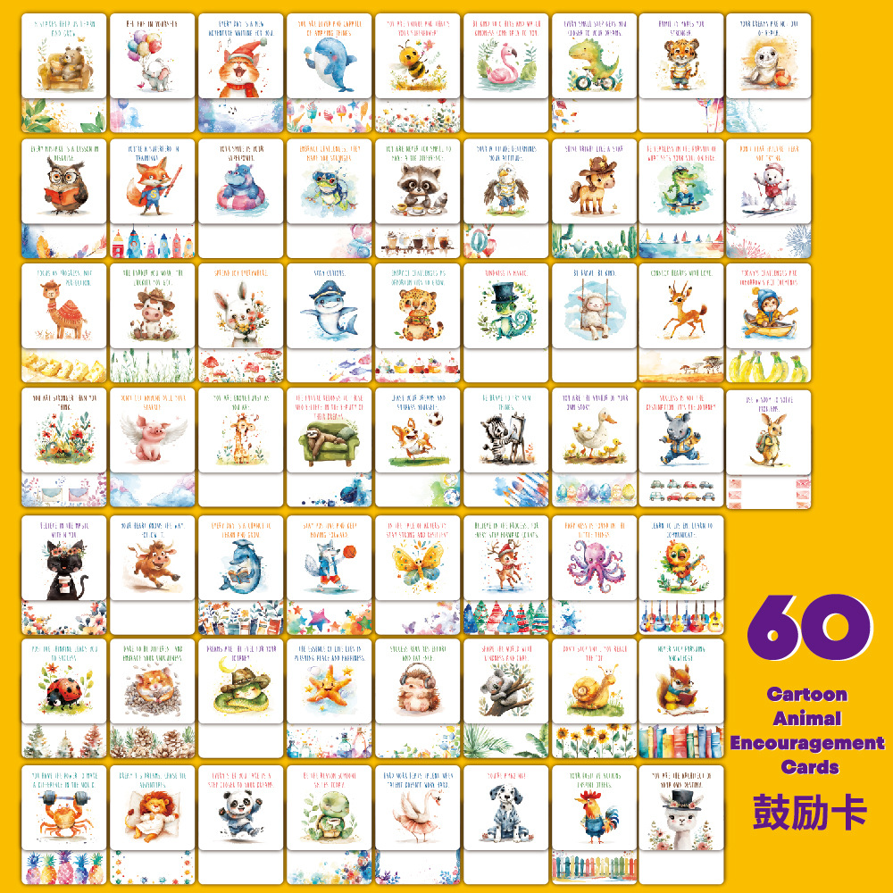 Picture of 60 School Lunch Box Notes cute encouraging note cards handwritten children's Lunch Box cards