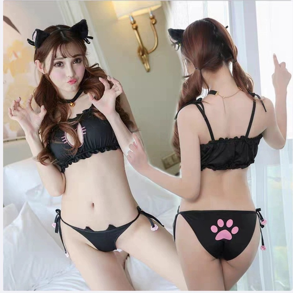 Distribution generation hair plus size fat sister split bell three o'clock suit stage performance bunny cat female condole belt suit