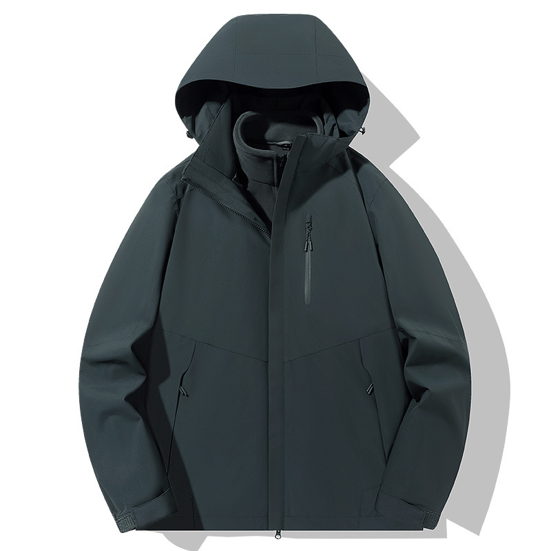 Picture of 2024 new color matching new charge clothing three-in-one outdoor plus size detachable mountain outdoor couples overalls