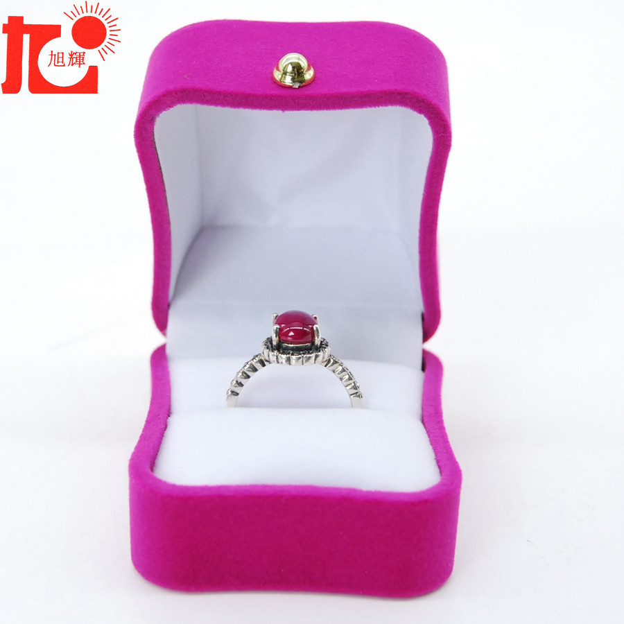 Picture of Factory stock Korean jewelry box earring box flocking jewelry box jewelry box jewelry box ring box velvet box