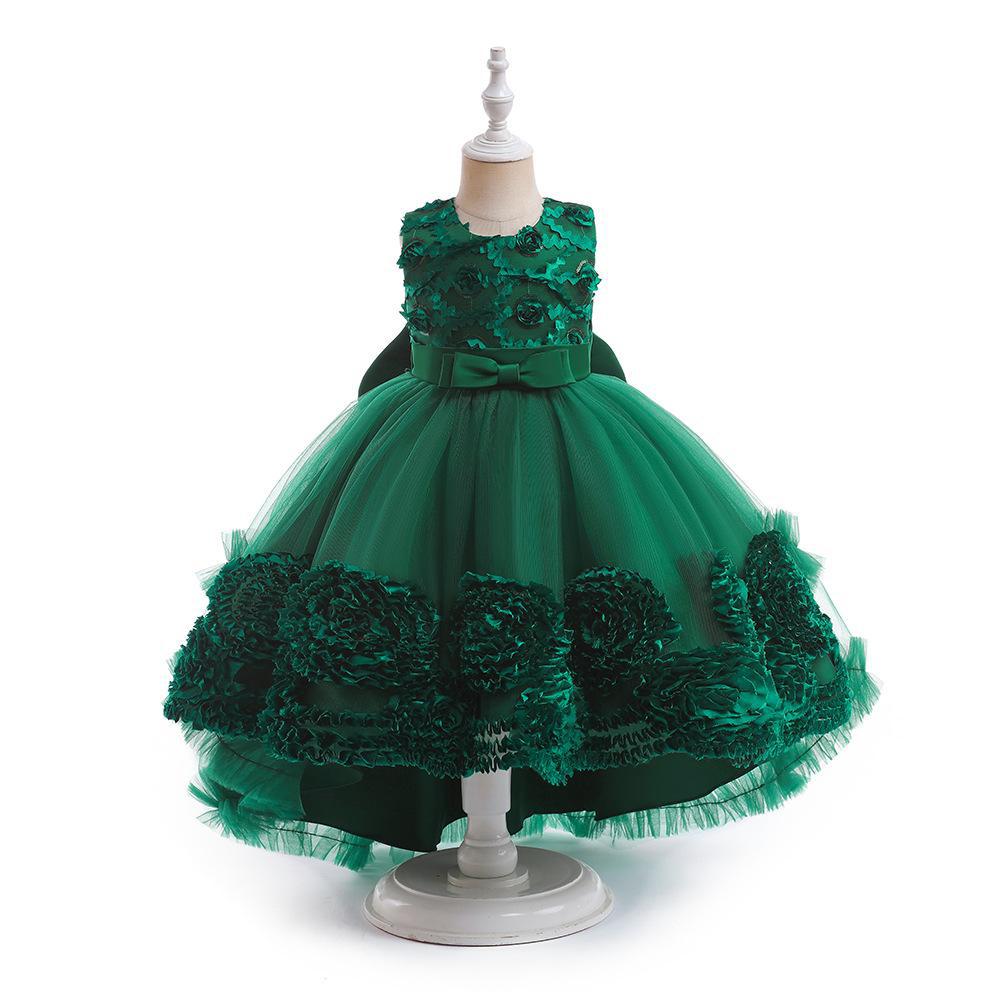 Picture of 2024 Cross-border New Girls' Trailing dress Princess Children's Dress Large Children's Dress Tutu Skirt for the Show