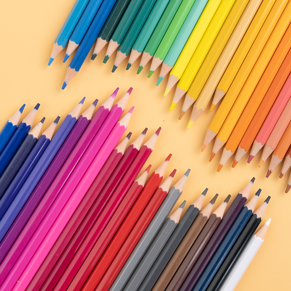 Picture of Plastic wood-free color pencil brush barrel student art painting color pencil wholesale