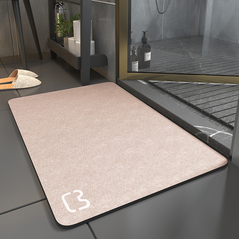 Picture of Bathroom non-slip floor mat bathroom toilet bathroom quick-drying floor mat absorbent mat diatomite minimalist bathroom door mat