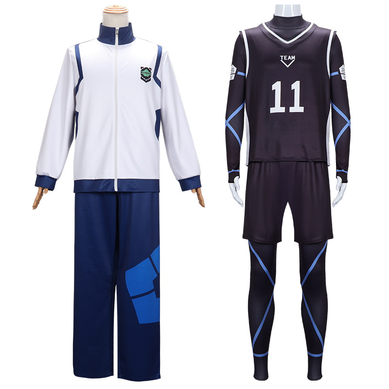 Picture of BLUELOCK blue prison jersey cos Jie Shiyi Bee Music Back thousand cut leopard Ma Guo God Lian Jie Shiyi cos
