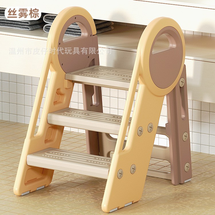 Picture of Multifunctional Children's Safety Double-layer Step Stool Baby Non-slip Height-increasing Children's Birthday Gift Step Stool Step Stool