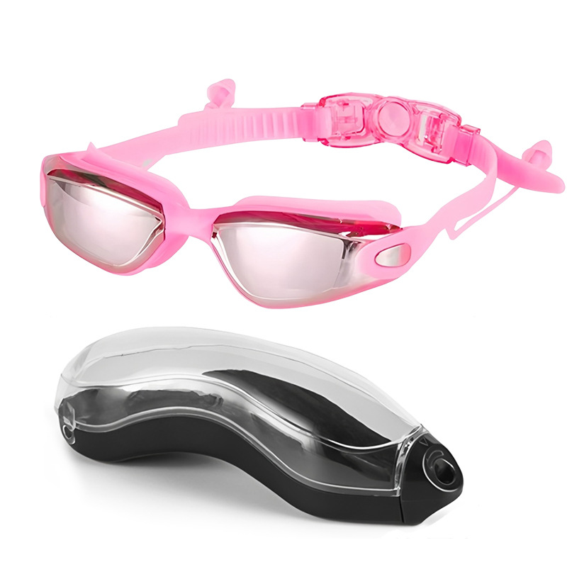 Picture of Adult Professional Training Swimming Goggles Unisex Waterproof Anti-Fog Competition Silicone Large Frame Swimming Goggles Equipment Wholesale