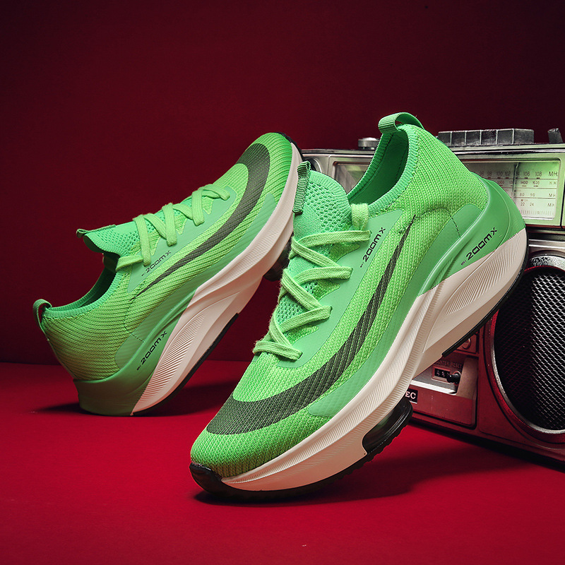 Couple sneaker Spring and Autumn Lightweight Outdoor Air Cushion Running Shoes Men's Flying Mesh Surface Breathable plus size sneaker