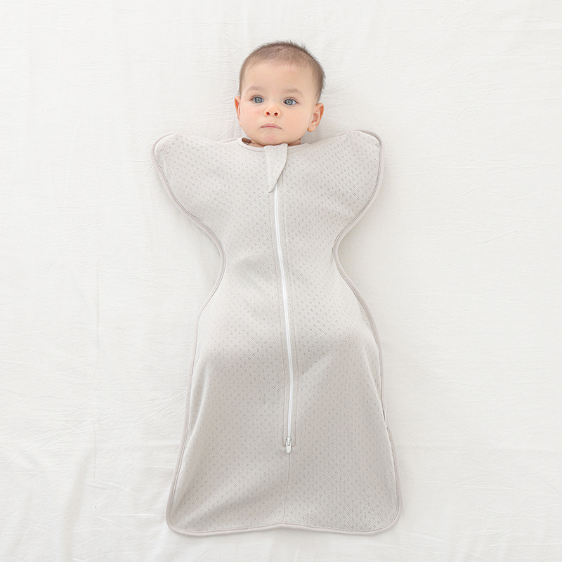 Picture of Newborn Surrender Anti-Scare Sleeping Bag Baby Swaddling Baby Sleeping Artifact Spring and Summer Mesh Jacquard Breathable