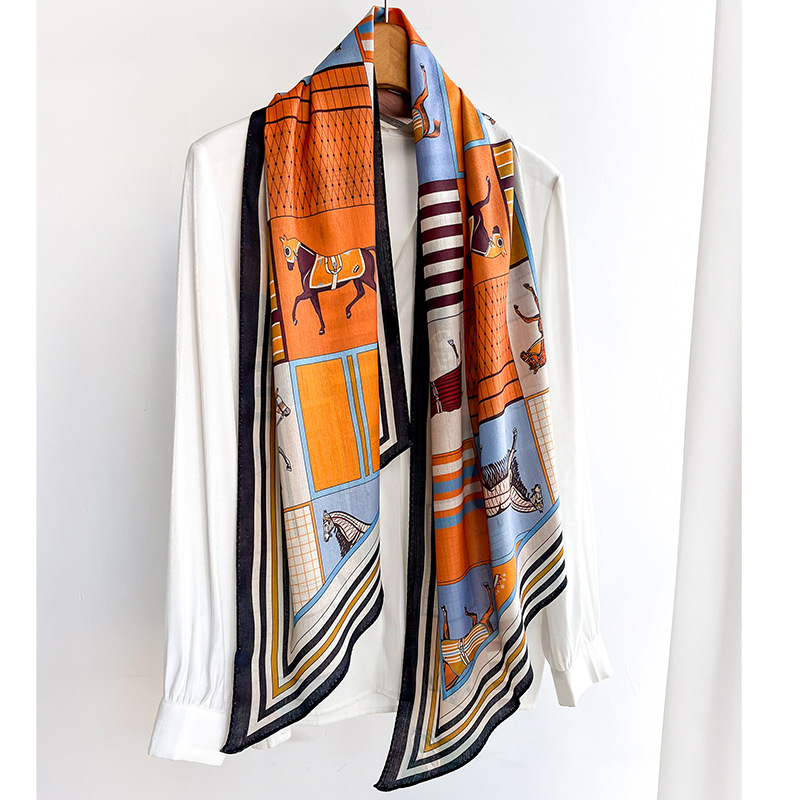 2024 New Spring and Autumn Fashion Long Scarf Scarf Professional Scarf Warm Thin Small Long High-end Women's Scarf