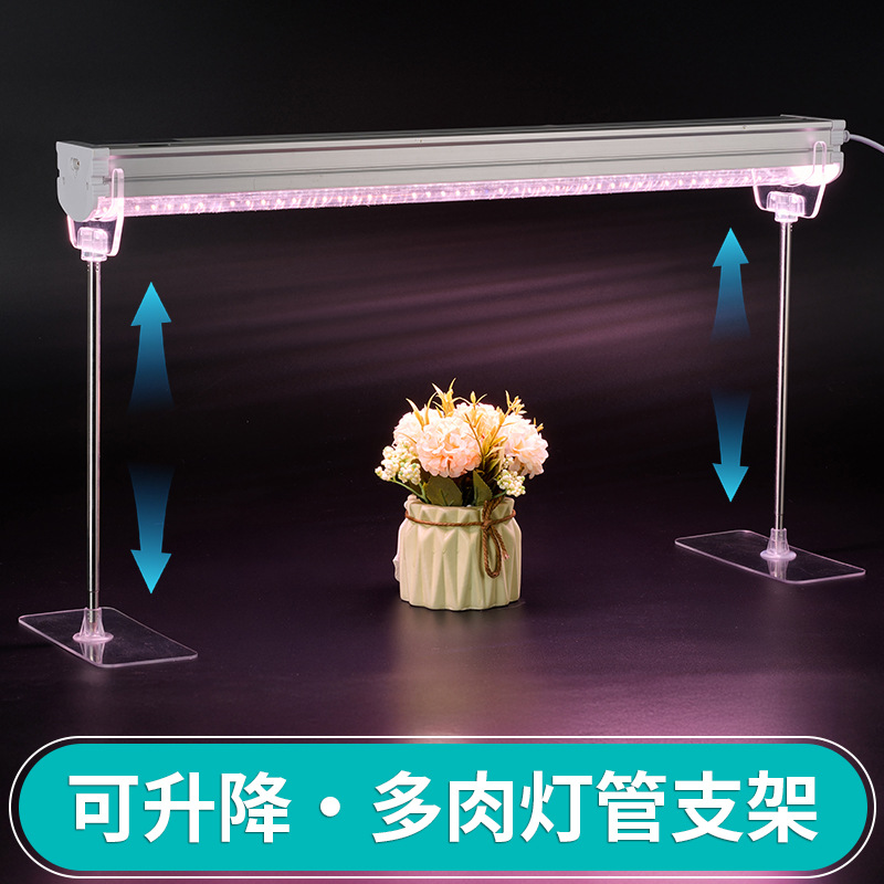 T8T20 plant lamp tube vertical bracket fleshy growth fill light adjustable acrylic lamp stand green plant