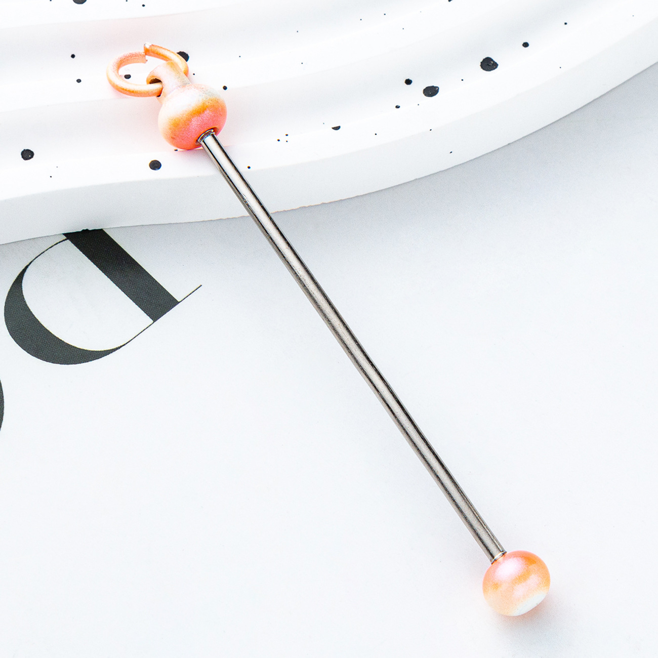 Picture of Creative New diy beaded pole in stock gradient color handmade beaded keychain accessories pendant wholesale