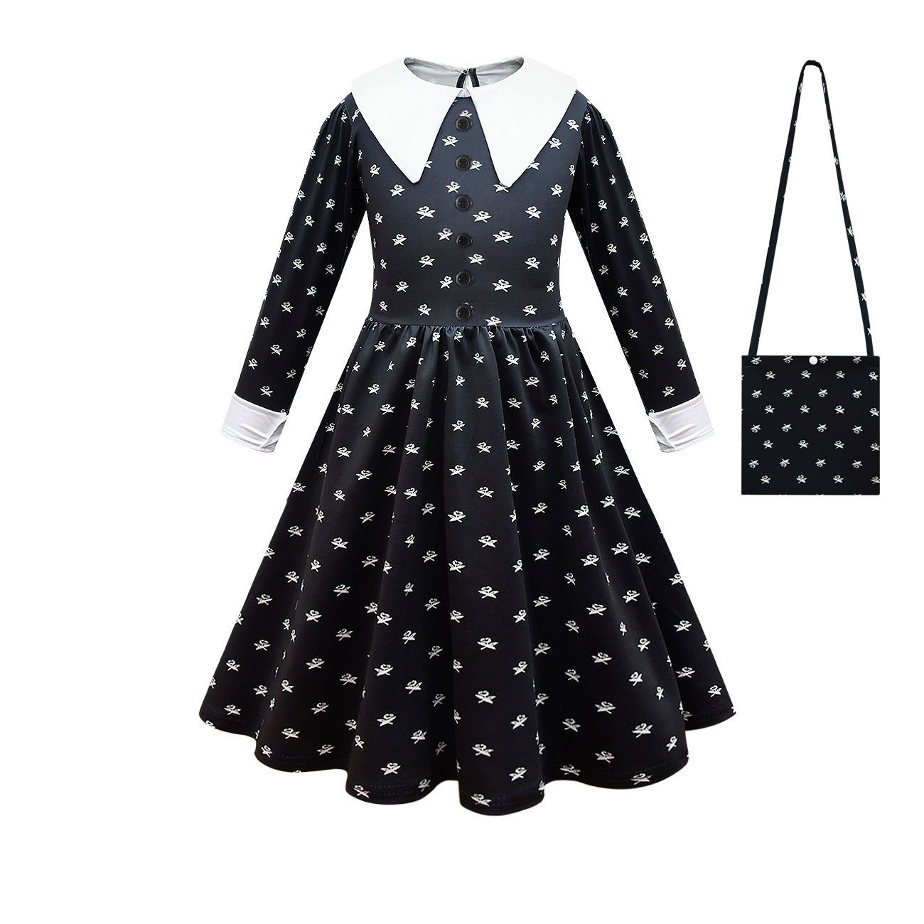 Picture of Wednesday Black dress COS clothing cross-border foreign trade 20.23 million holy festival Adams family dress