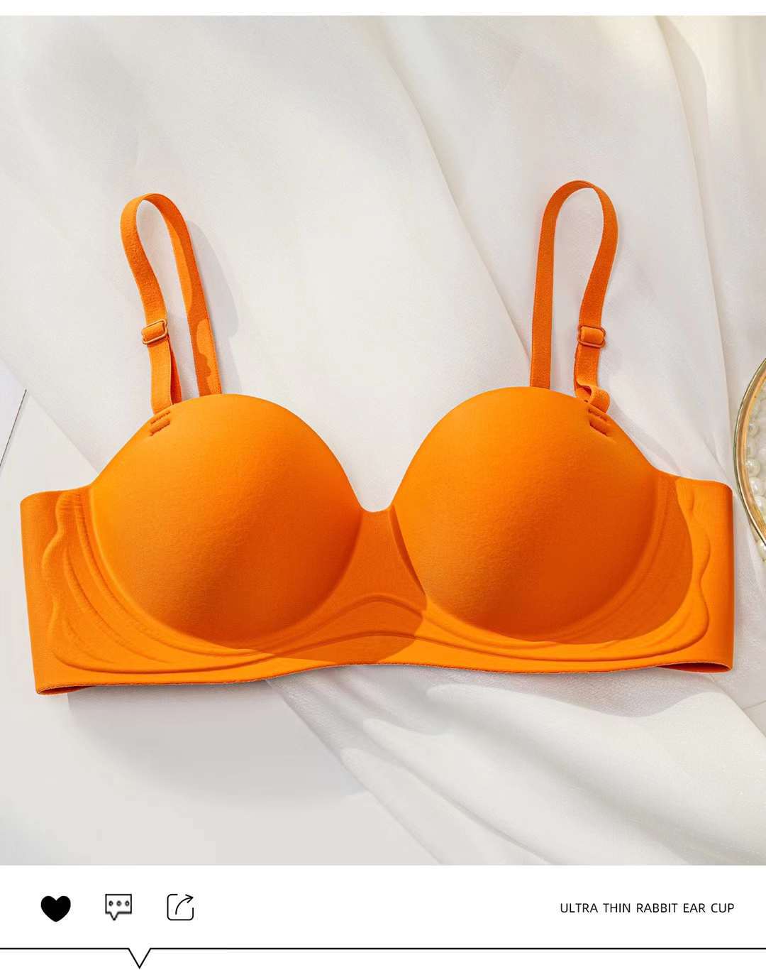 Picture of New one-piece seamless underwear women's small chest big without steel ring breast collection push up upper support anti-sagging bra