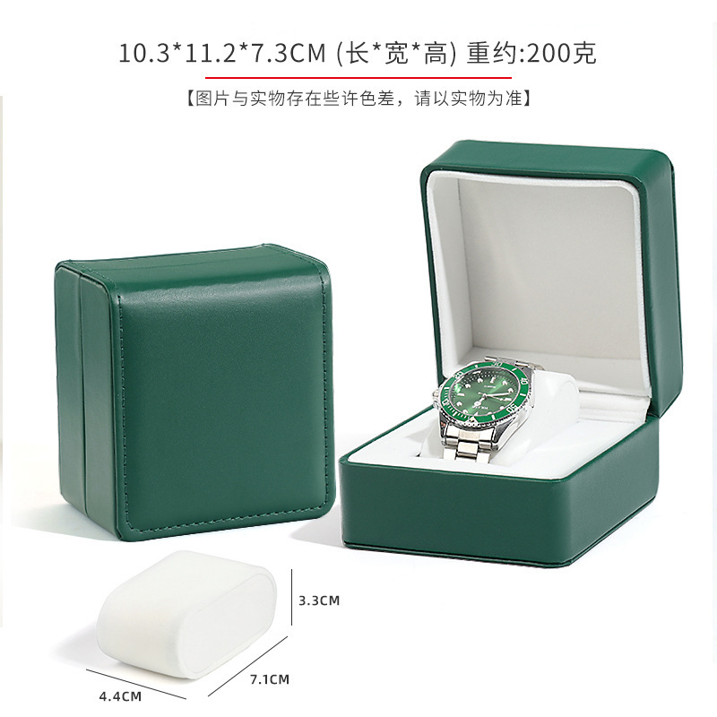 Picture of Factory spot PU leather gold brushed watch display storage box flip bracelet watch box