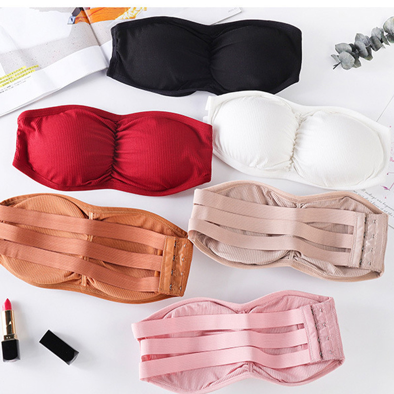 Cross-border Thread One-piece Bra Strapless Strapless Bra Sports Yoga Sexy Backless Chest Wrapping Girls' Underwear