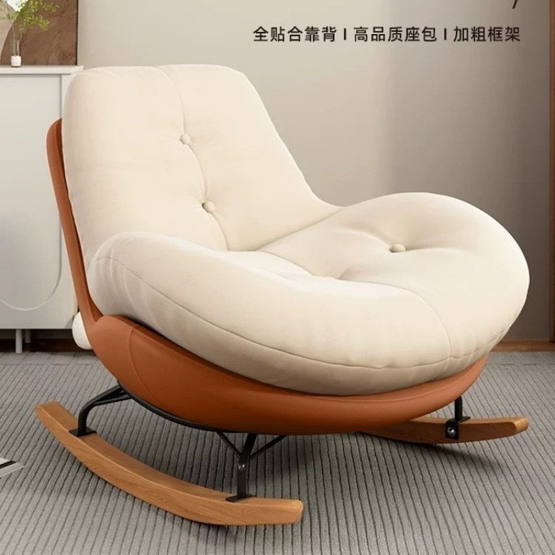 Picture of Lazy Sofa Adult Recliner Adult Living Room Single Balcony Home Leisure Bedroom Comfortable Thickened Penguin Rocking Chair