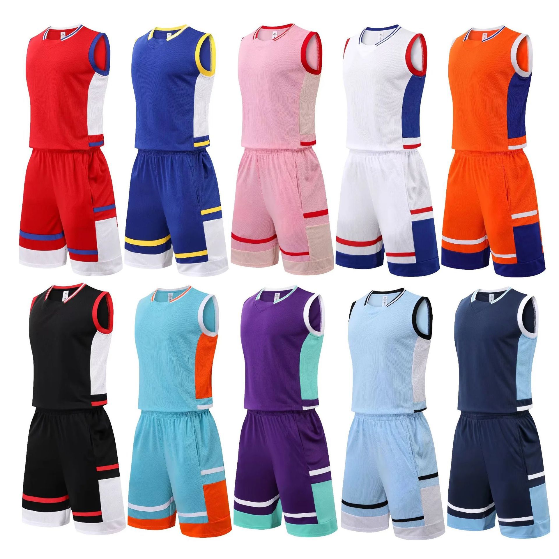 Wholesale Kidsren's Basketball Uniforms, Summer Training Camp Uniforms, Training Team Uniforms, Student Running Fitness Team Uniforms, Printed Numbers