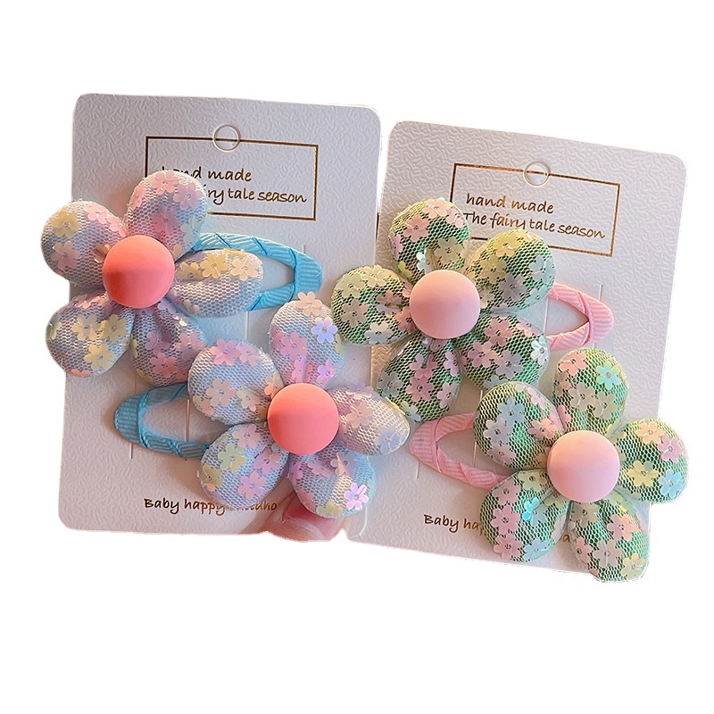 Picture of New Flower hairpin fresh baby hairpin headdress flower children's hair accessories do not hurt hair BB clip girl bangs clip headdress