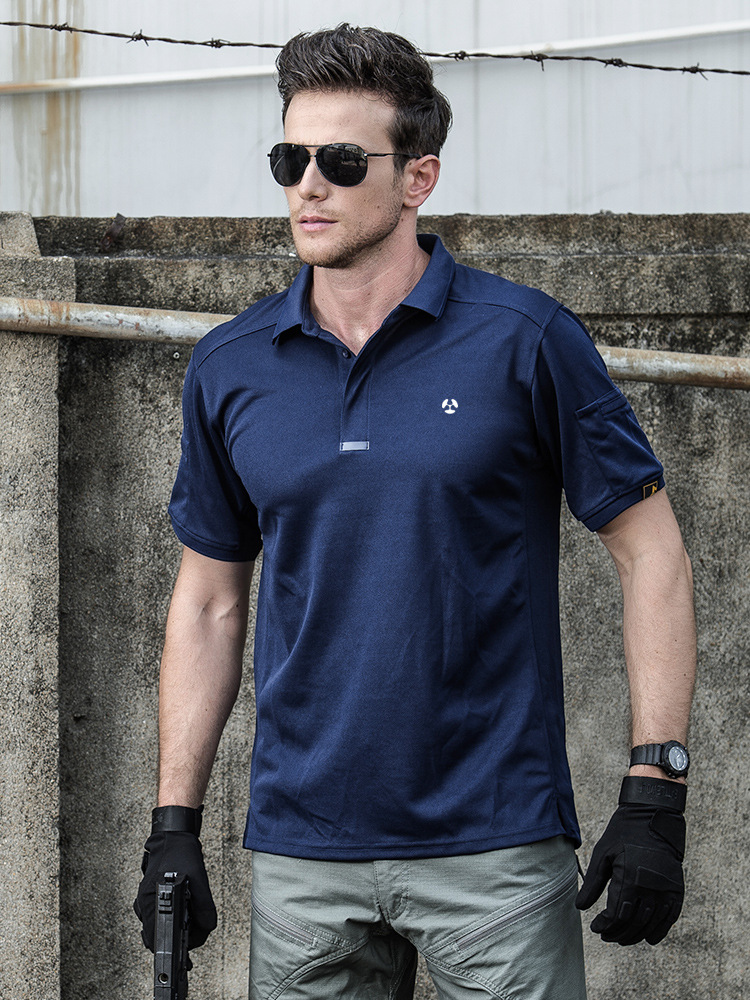 Picture of Mingpeng Outdoor Quick-drying Clothes Lapel Polo Shirt Short-sleeved Men's Sports Sweat Clothes Tactical T-shirt Physical Training Clothes