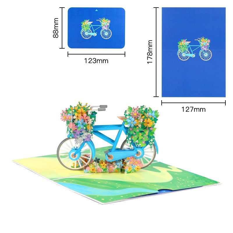 Picture of Teacher's Day Three-Dimensional Greeting Card Love Cherry Blossom Tree Paper Sculpture Valentine's Day Blessing Message Thank You Card Amazon Wholesale