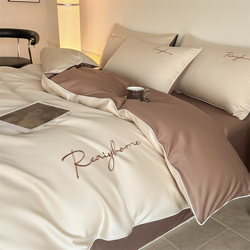 Picture of High-grade sense 120 long-staple cotton bed four-piece cotton cotton light luxury four-season universal quilt cover bed sheet bedding 4