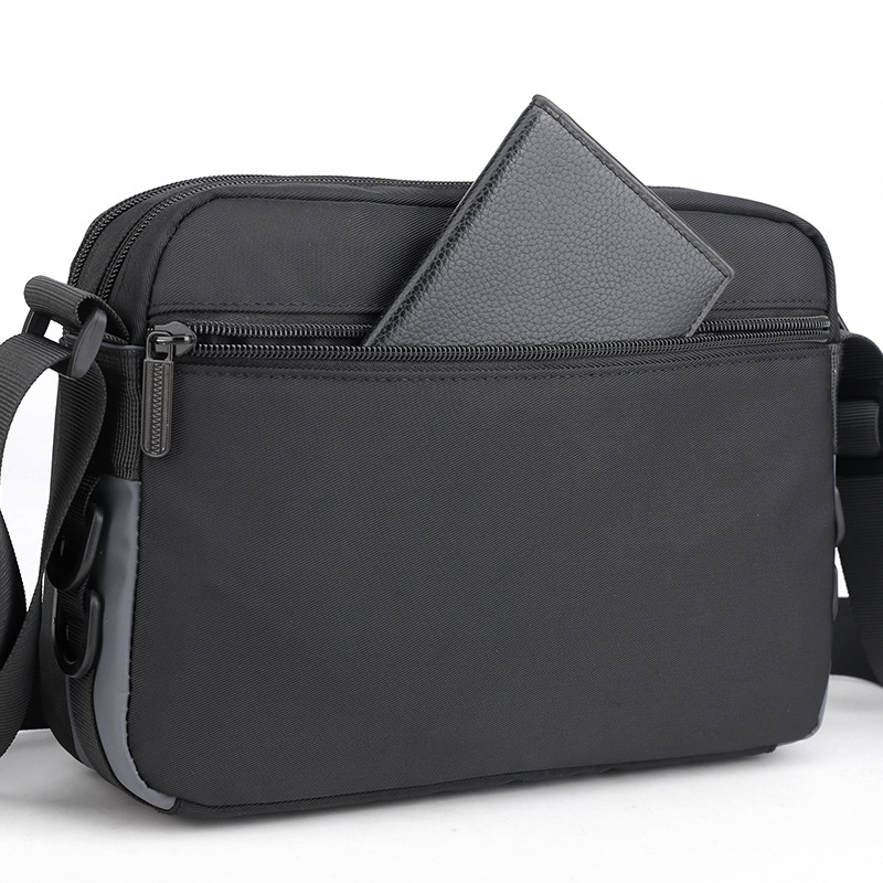 Picture of 2025 New Fashion Contrast Color Shoulder Bag Men's Oxford Cloth Messenger Bag Horizontal Business Casual Bag Travel Backpack Trendy