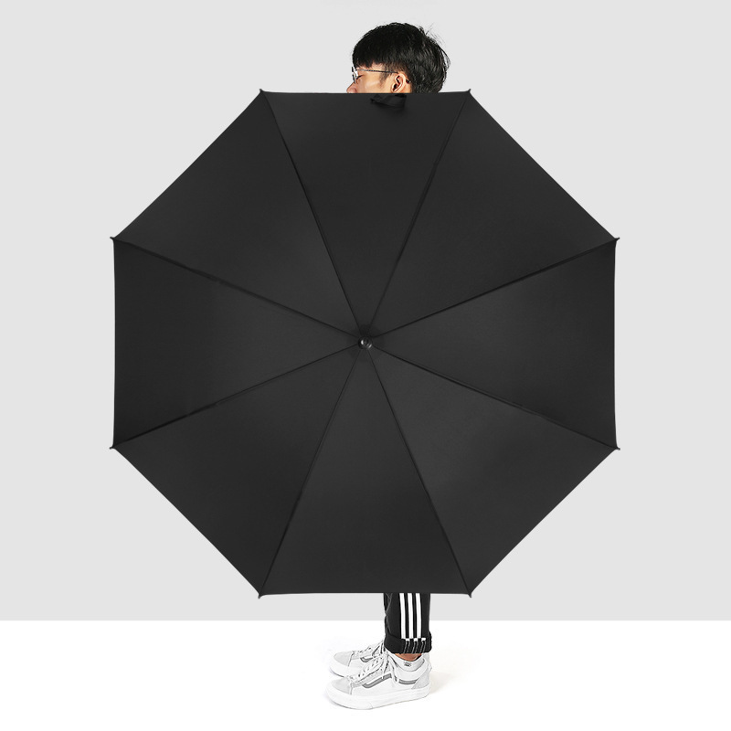 Picture of Manufacturers wholesale a large number of oversized double straight rod sun umbrella wind-resistant strong long handle advertising business umbrella customization