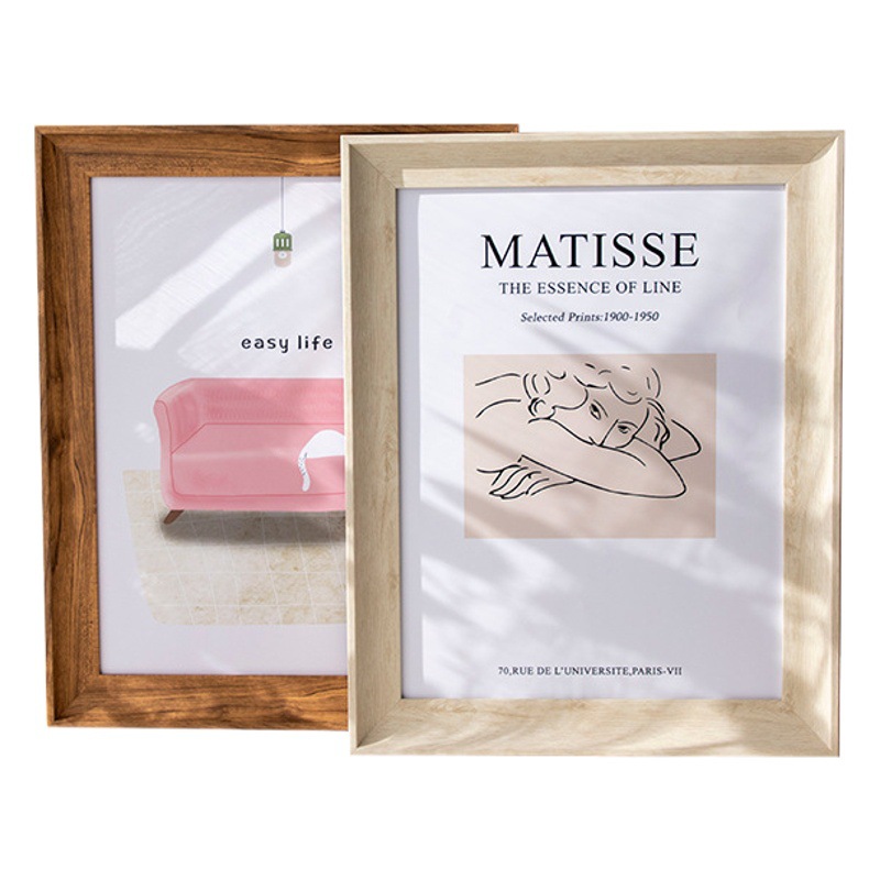 Nordic Simple Modern Large Frame American Wall Hanging Photo Frame Any Size 4 Open 8K Sketch 16 "Frame Mounted