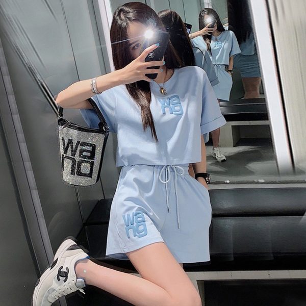 Leisure Sports Suit Women's 2022 Summer New Fashionable Stylish Age-reducing Fried Street Fitness Running Two-piece Set Women's Fashion