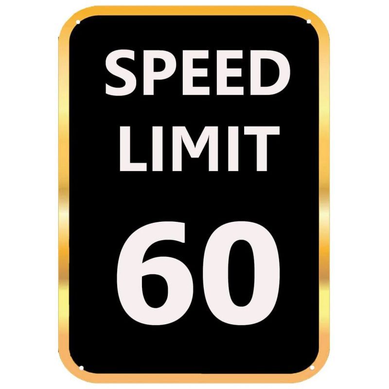Picture of Retro No Speed Limit Sign Poster American Iron Painting Cross-Border Best-Selling Bar Cafe Wall Decoration