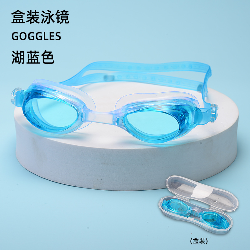 Picture of Hot sale recommend waterproof swimming goggles unisex swimming goggles flat goggles adjustable multi-color optional support mixed batch