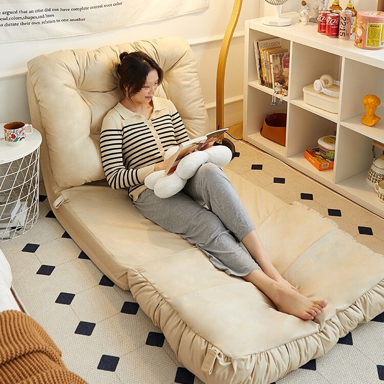 Lazy Sofa, Reclining and Sleeping, Single Nest Bed, Human Dog Bed, Tatami Floor, Bay Window, Folding Sofa Bed