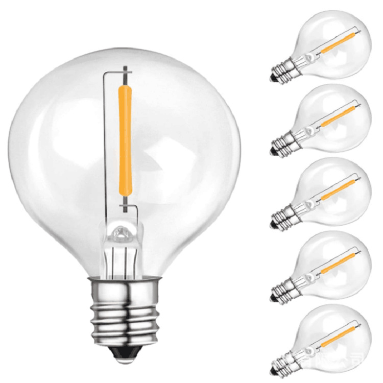G40 warm light led bulb tungsten lamp bulb wholesale e12 screw household solar garden decorative light monitor