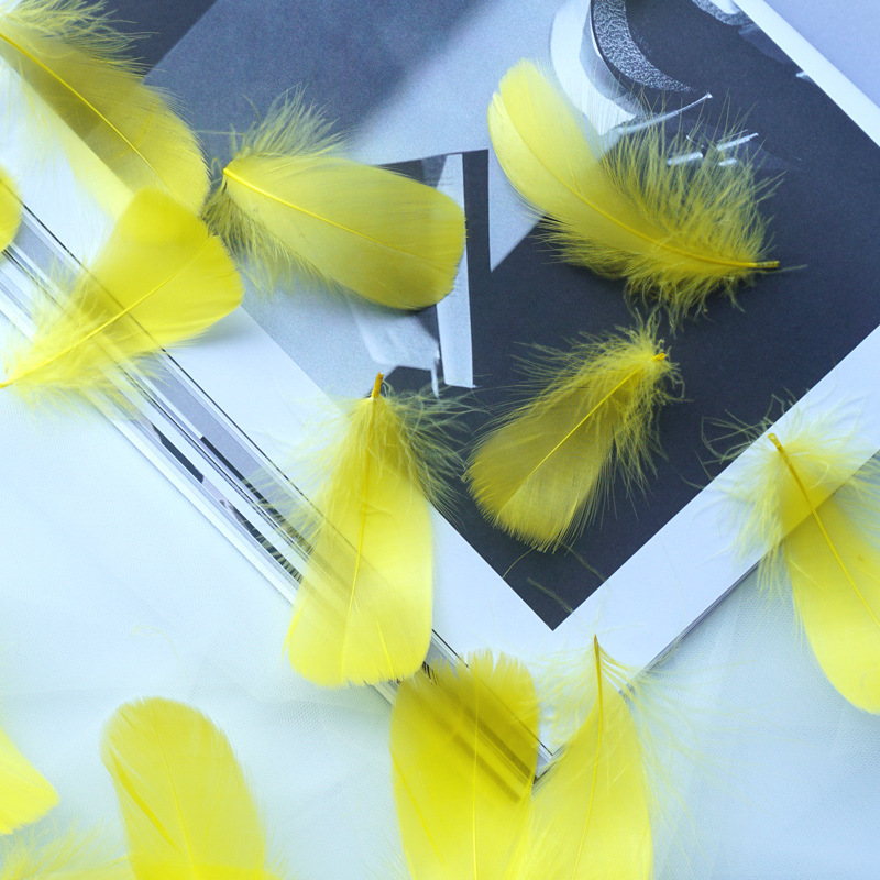 Picture of Manufacturer Wholesale Macaron Colorfulful Small Feather 5-8cm Goose Feather Small Floating Wave Ball Balloon Filling Decorative Material