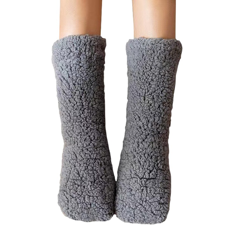 Autumn and Winter Thickened Lamb Velvet Floor Socks Home Warm Confinement Sleeping Socks Plush Warm Socks Manufacturer Wholesale